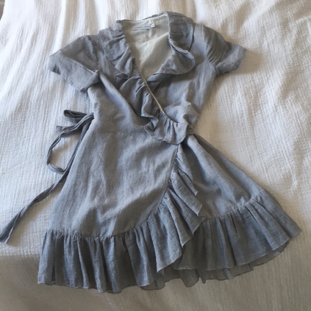 Sincerely Jules ruffle mini wrap dress